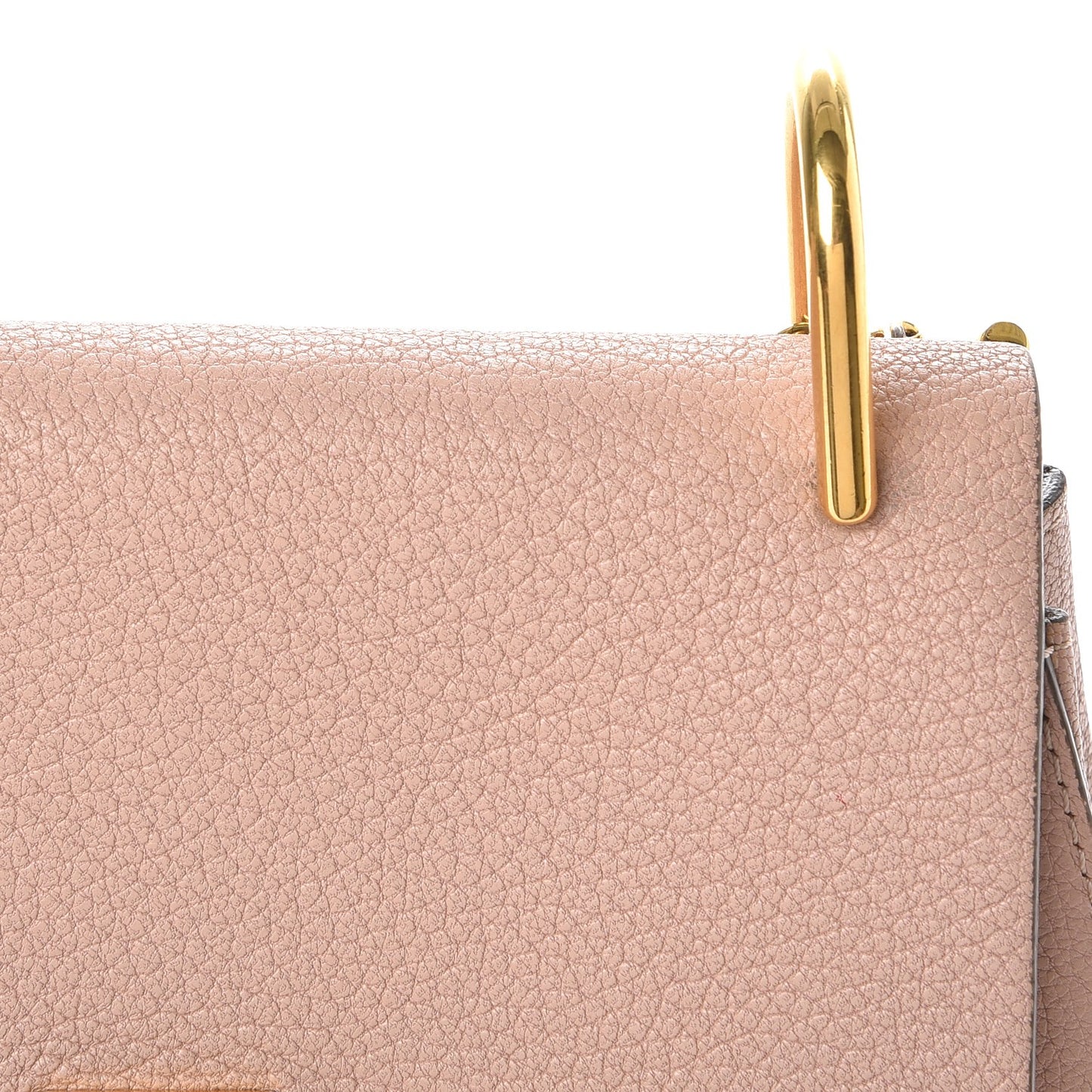Grained Lambskin Medium Drew Shoulder Bag Cement Pink