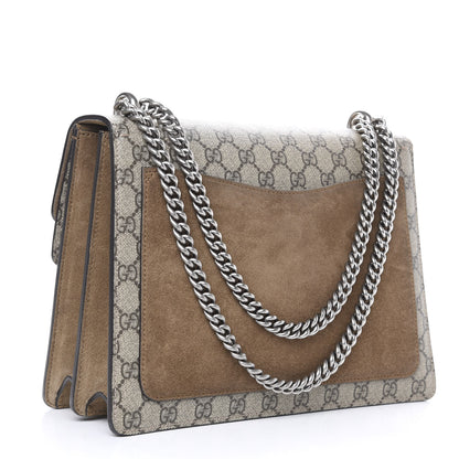 Gucci GG Supreme Monogram Medium Dionysus Shoulder Bag Taupe 3 of 14