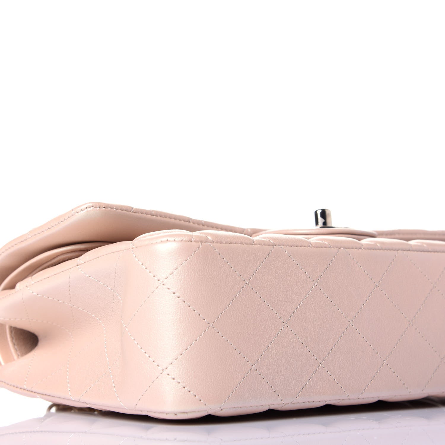 Chanel Iridescent Calfskin Quilted Medium Double Flap Beige 8 of 10