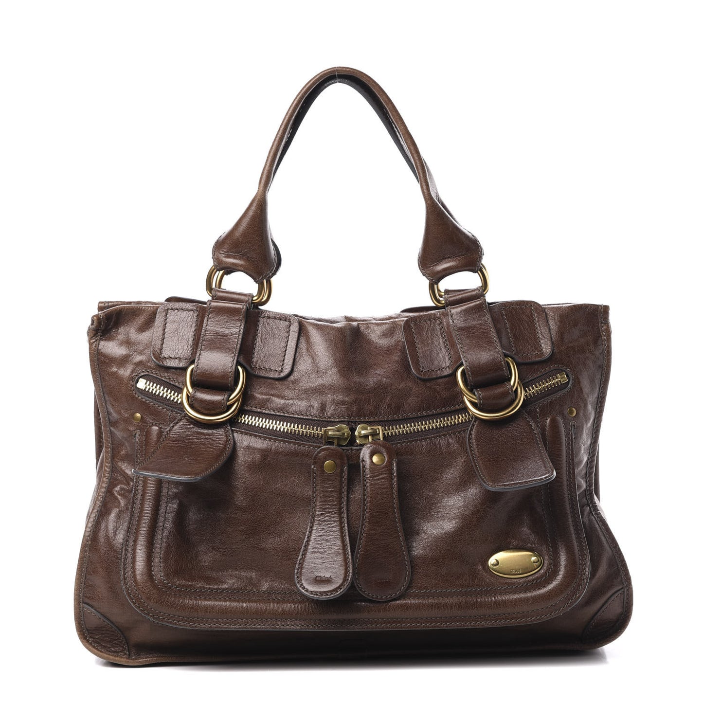 Calfskin Bay Tote Brown