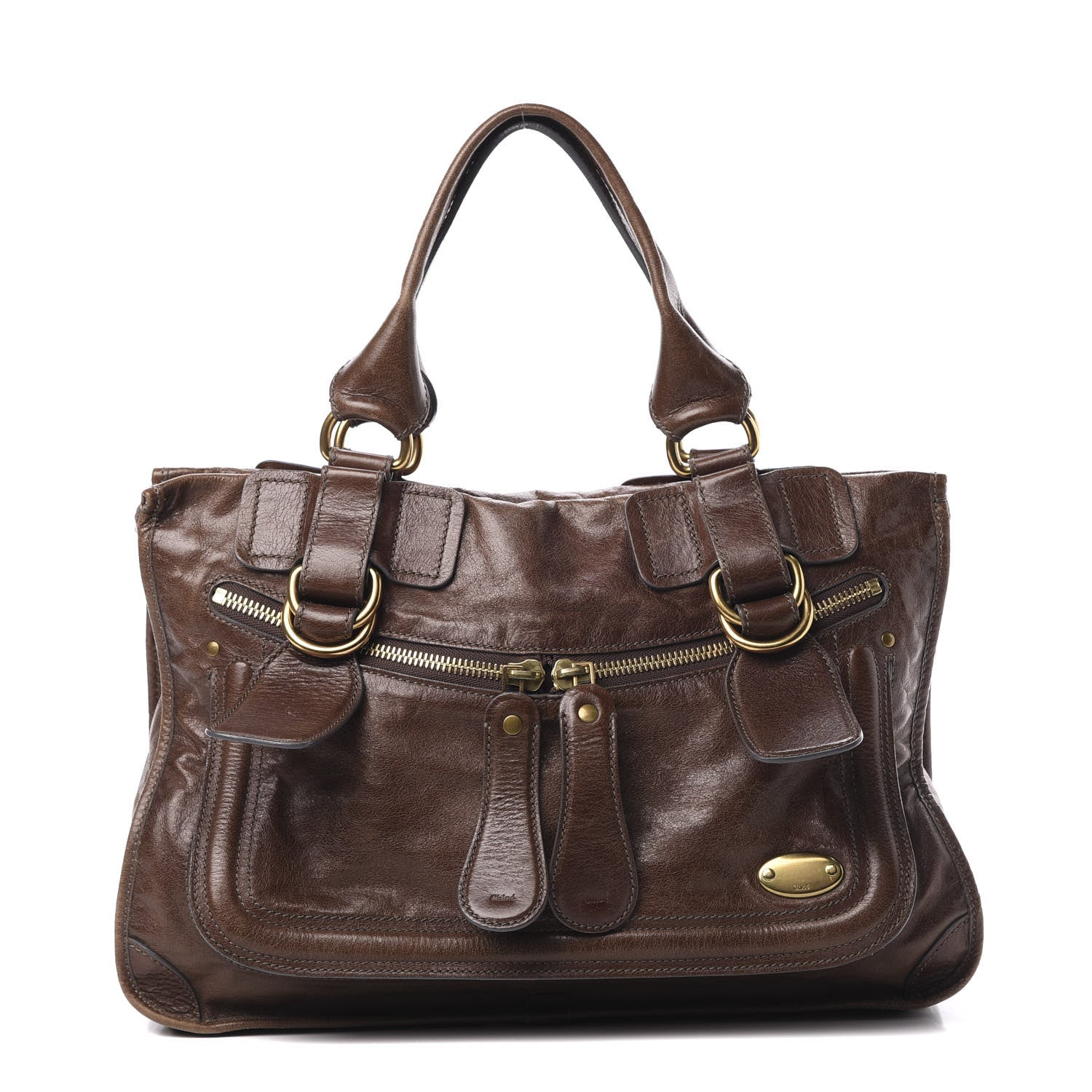 Chloe Calfskin Bay Tote Brown 1 of 16