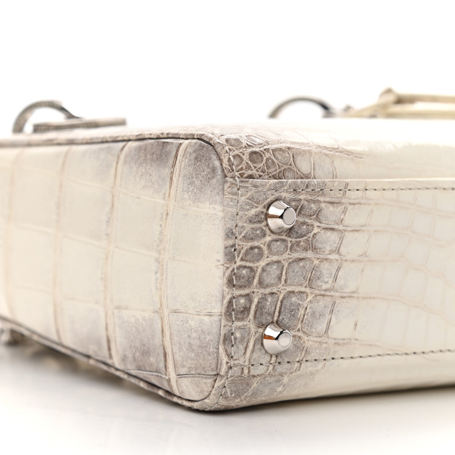 Christian Dior Niloticus Crocodile Himalaya Mini Lady Dior White 8 of 10