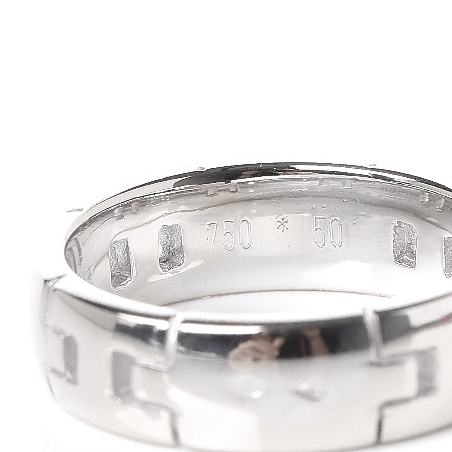 18K White Gold Hercules H Ring 50 5.25