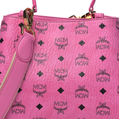 MCM Visetos Small Corina Shoulder Bag Pink 10 of 10