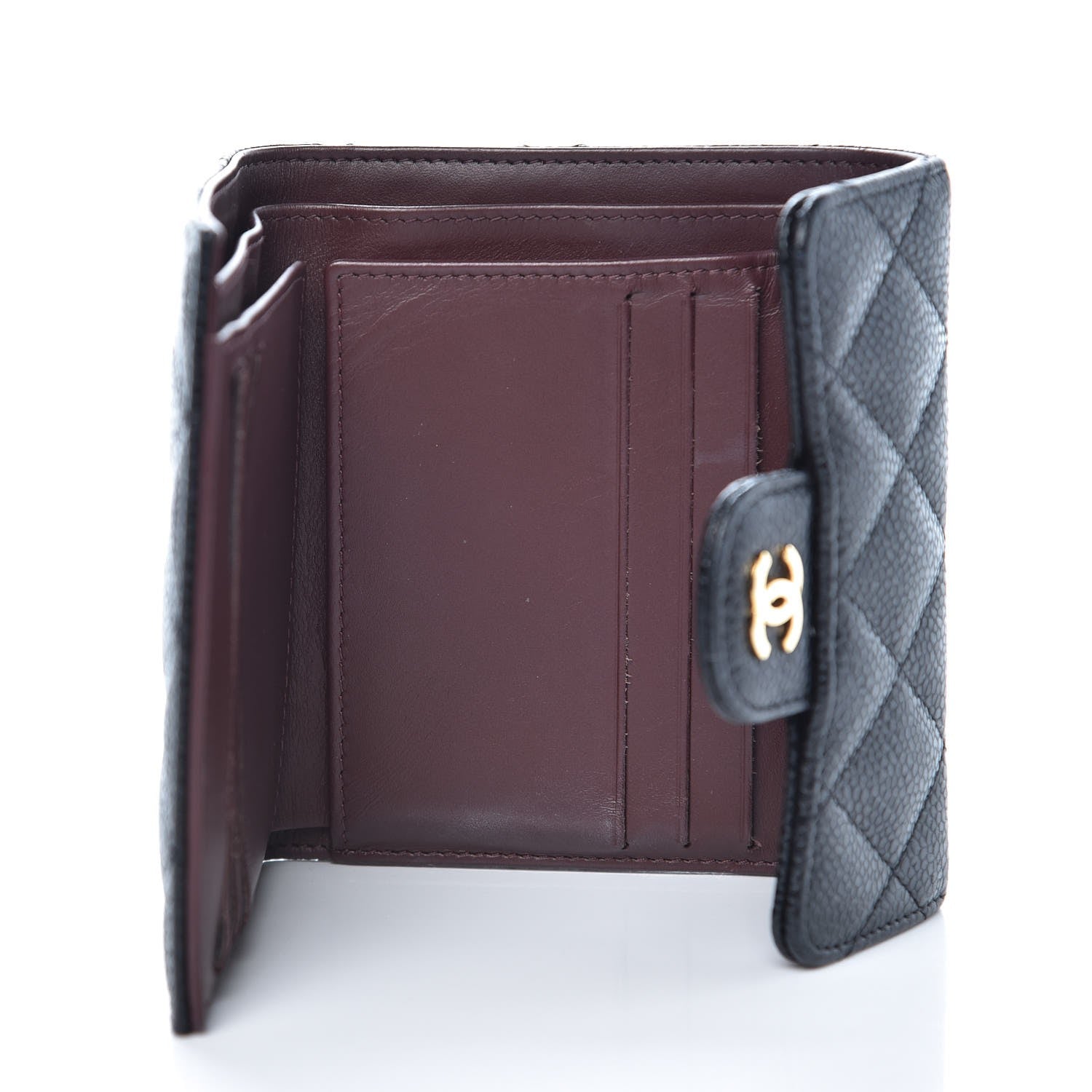 Chanel Caviar Quilted Compact Flap Wallet Black 5 of 10