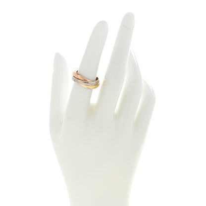 Cartier 18K Pink Yellow White Gold Diamond Trinity Ring 52 6 2 of 4