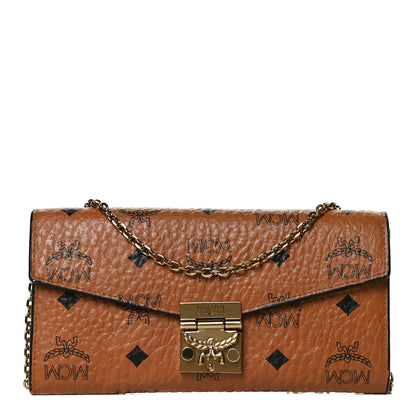 MCM Visetos Large Patricia Wallet On Chain Cognac 1 of 11
