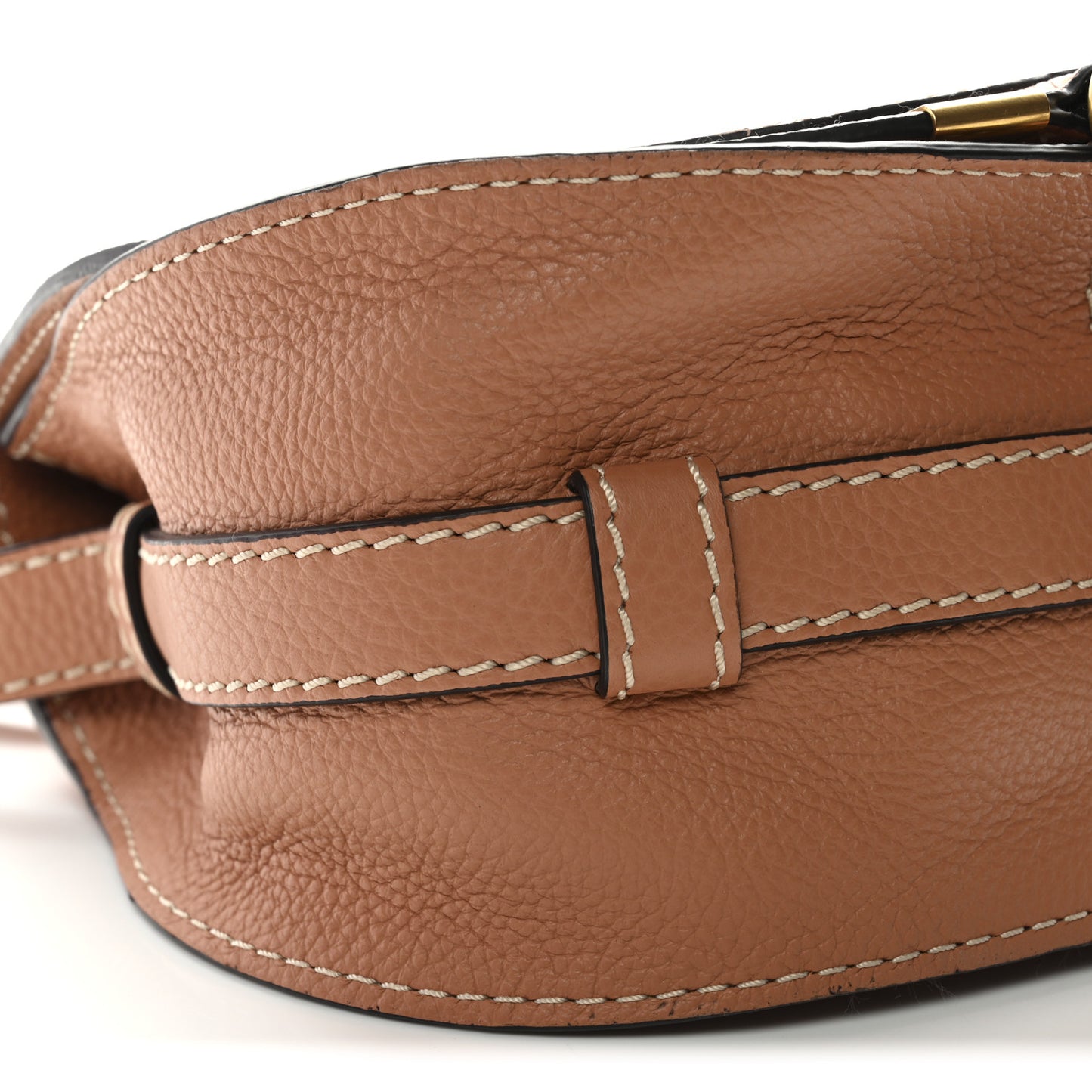 Calfskin Mini Marcie Round Crossbody Bag Muted Brown