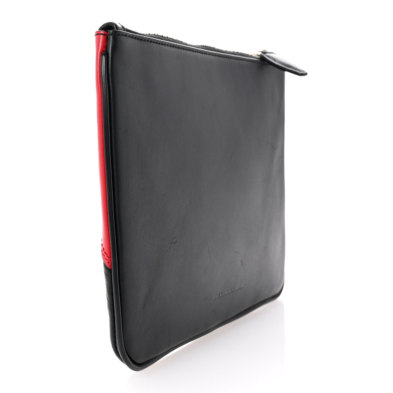 Alexander Wang Perforated Calfskin Clutch  Black Red 3 of 7
