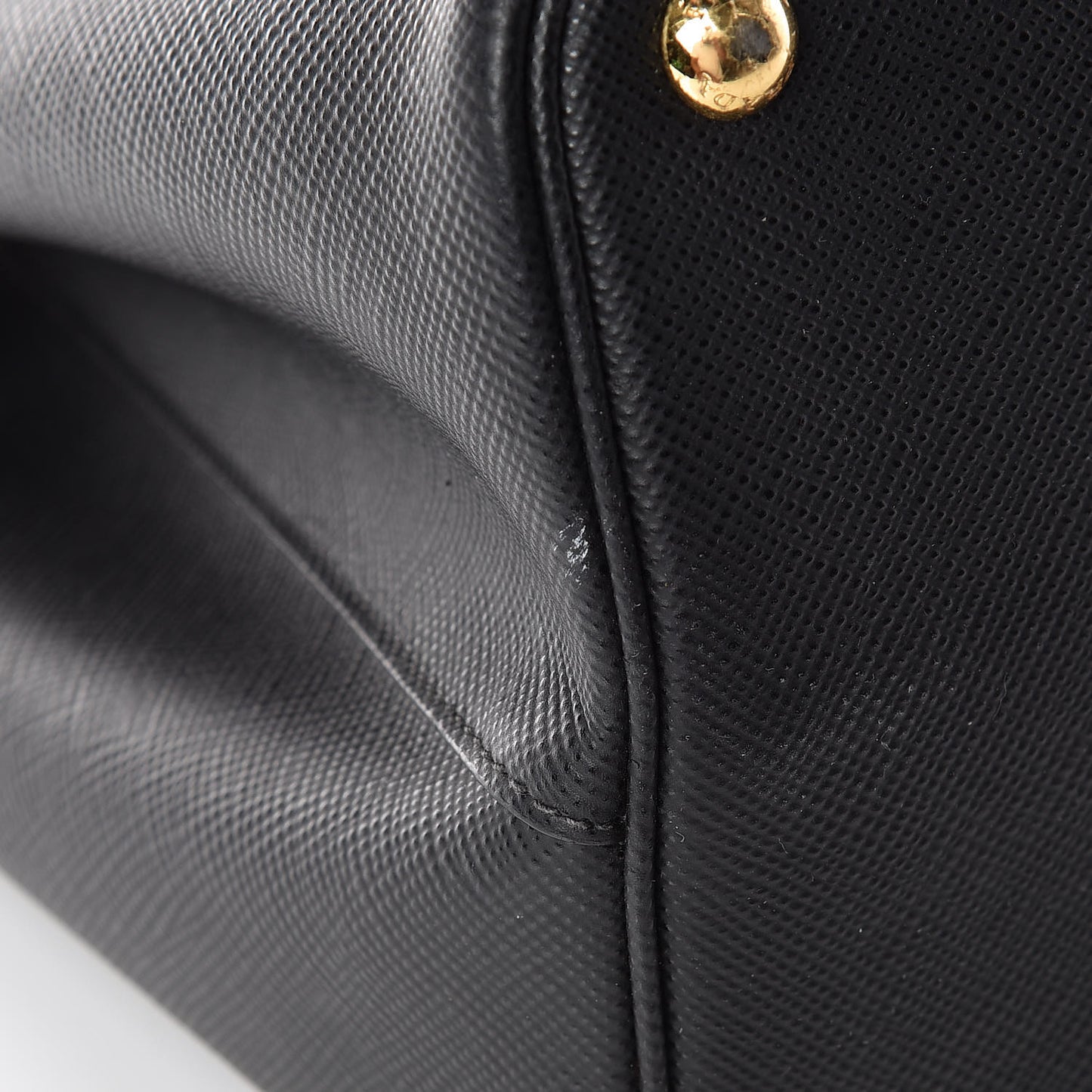 Saffiano Cuir Large Double Bag Black Fuoco