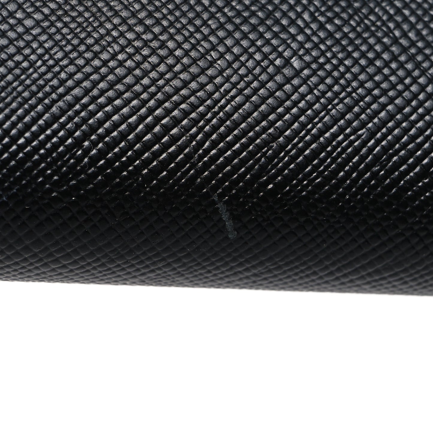 Saffiano Metal Zip Around Wallet Black
