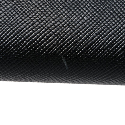 Prada Saffiano Metal Zip Around Wallet Black 9 of 14