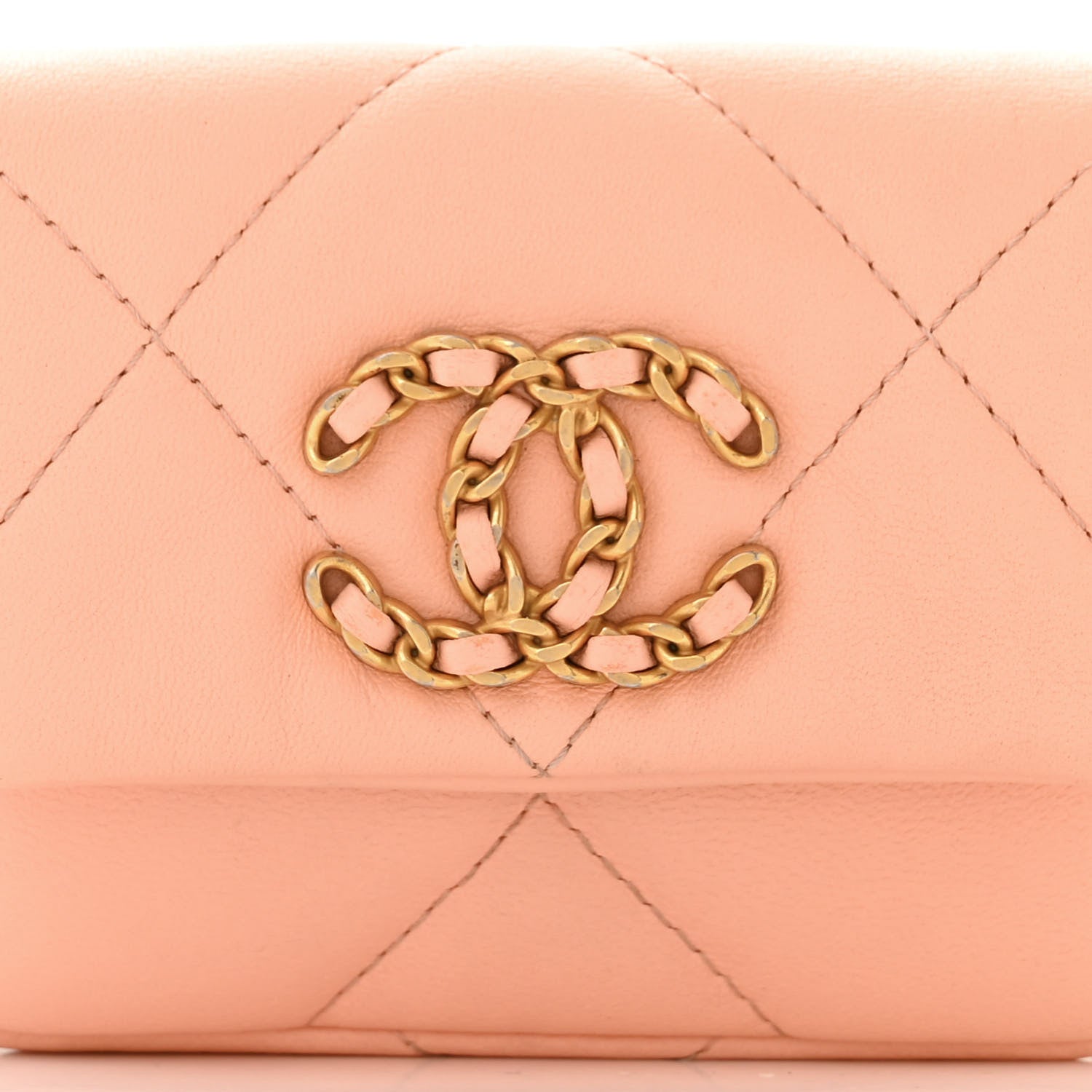 Chanel Lambskin Quilted Chanel 19 Flap Belt Bag Light Orange 9 of 11