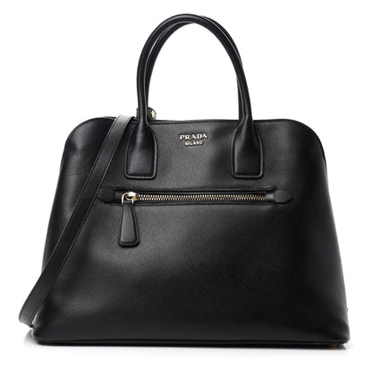 Prada Saffiano Cuir Open Promenade Tote Black 1 of 15