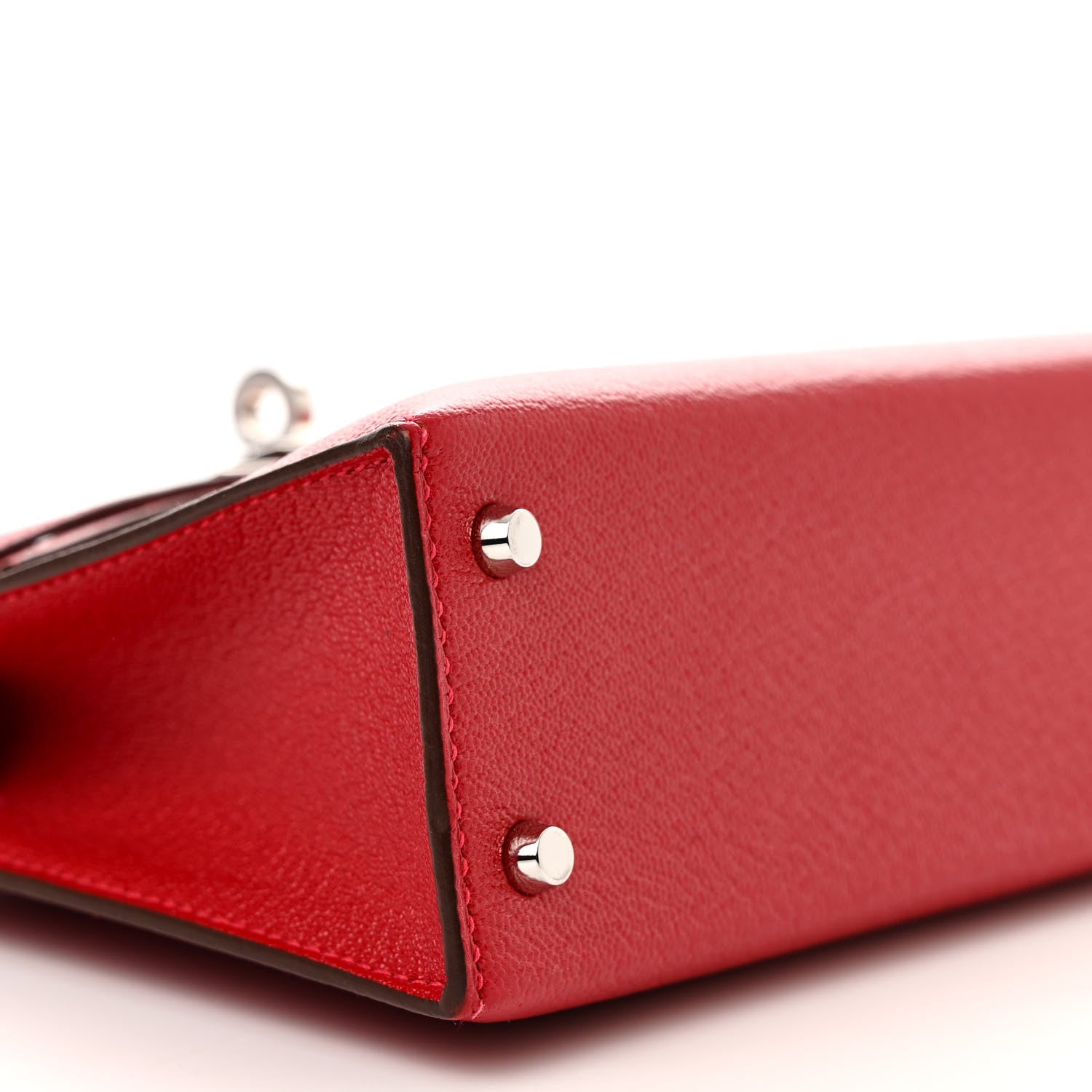 Hermes Chevre Mysore Verso Mini Kelly Sellier 20 Rouge Vif Rose Confetti 9 of 10