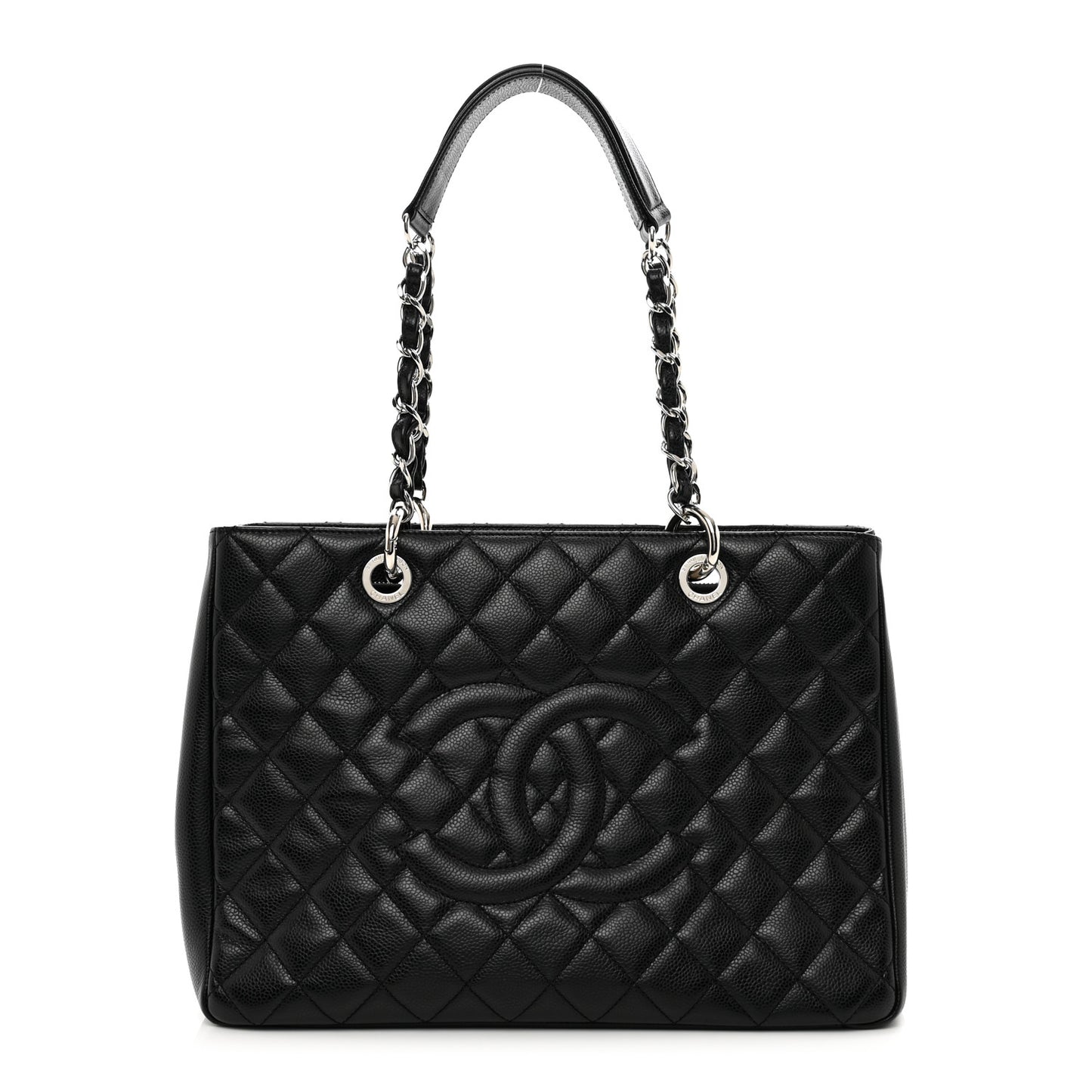 Caviar Quilted Grand Shopping Tote GST Black