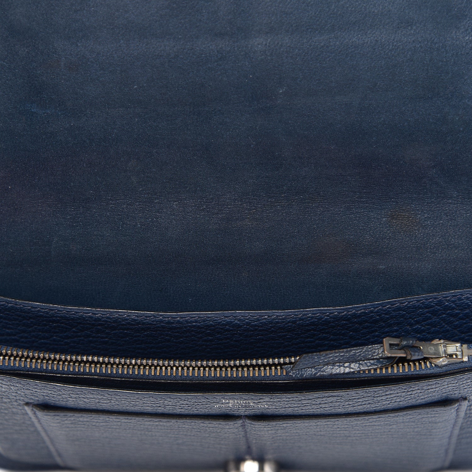 Hermes Chevre Mysore Dogon Duo Wallet Bleu De Prusse 8 of 10