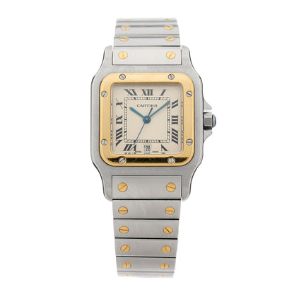 Cartier Stainless Steel 18K Yellow Gold 29mm Santos De Cartier Galbee Quartz Watch 1 of 4