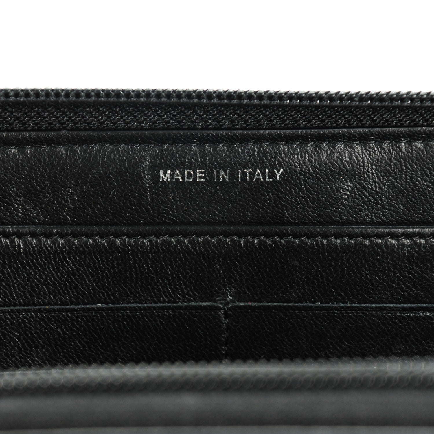 Chanel Lambskin Quilted Boy Zip Around Wallet Black 7 of 8