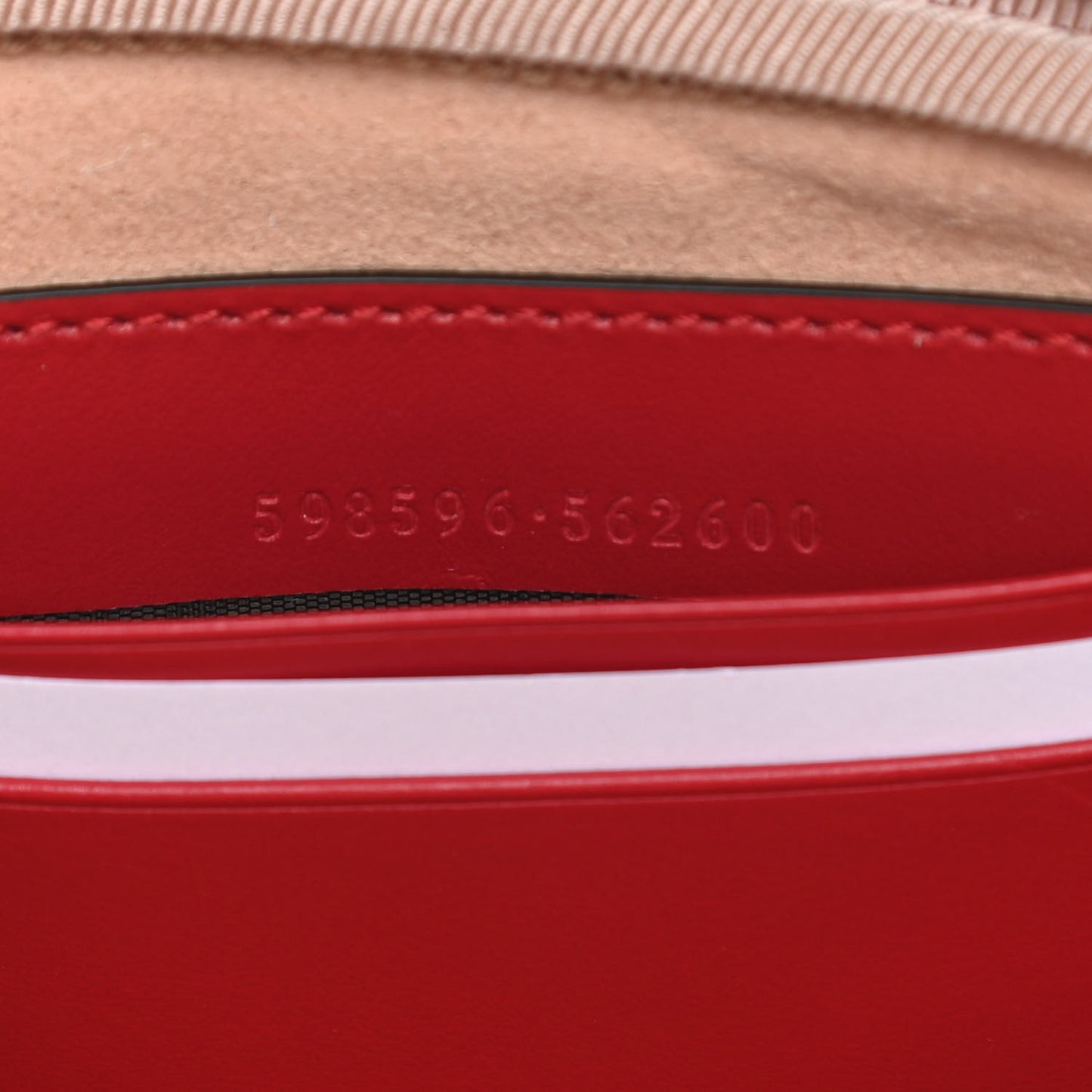 Calfskin Matelasse Mini GG Marmont Chain Crossbody Bag Hibiscus Red