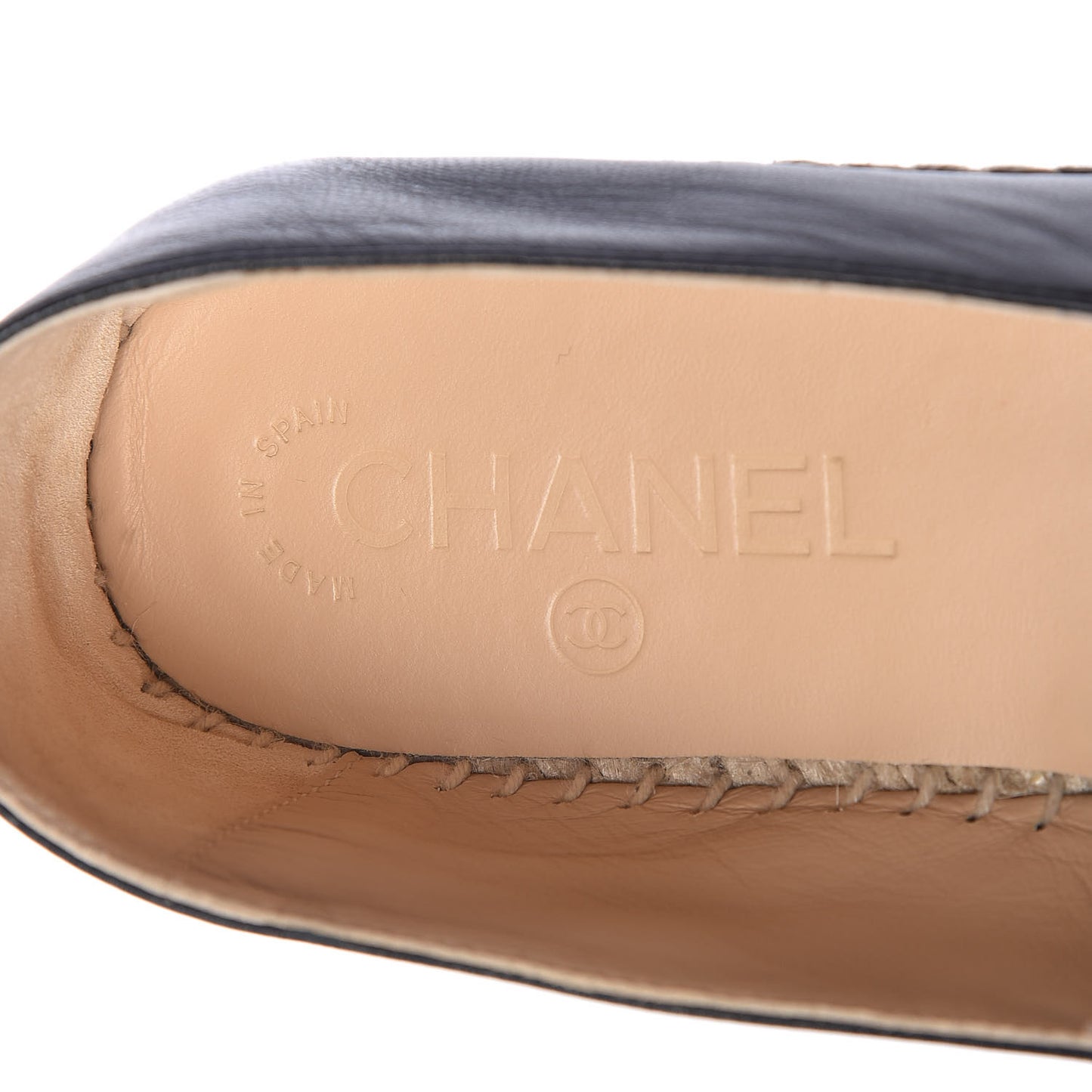Lambskin CC Espadrilles 39 Black