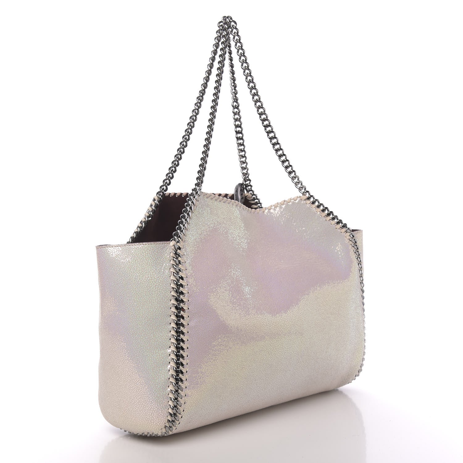 Stella McCartney Iridescent Shaggy Deer Falabella Reversible Tote White 5 of 20