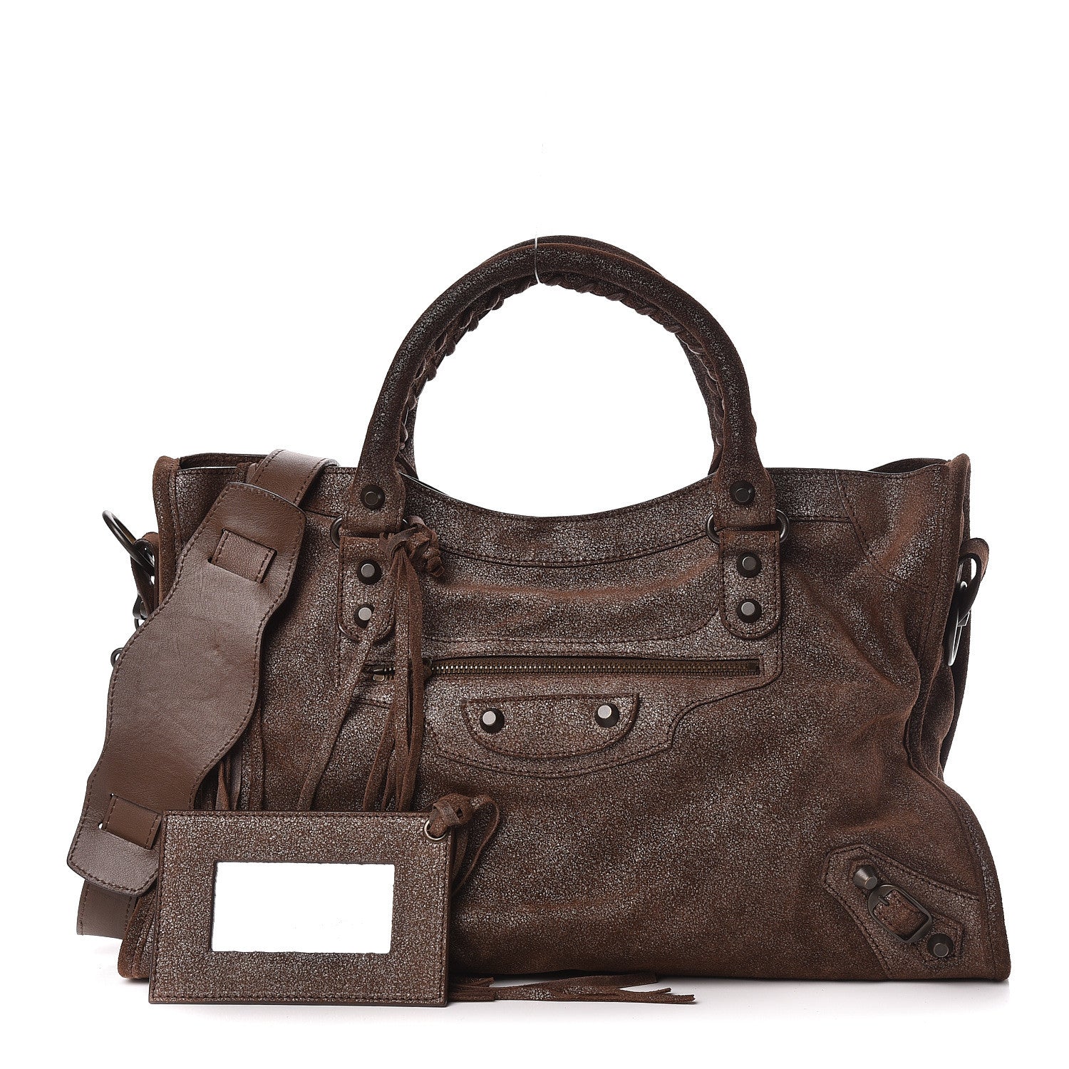 Balenciaga Metallic Craquele Calfskin Classic Hardware City Bronze 1 of 12