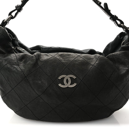 Chanel Caviar Stitched Outdoor Ligne Hobo Black 8 of 10
