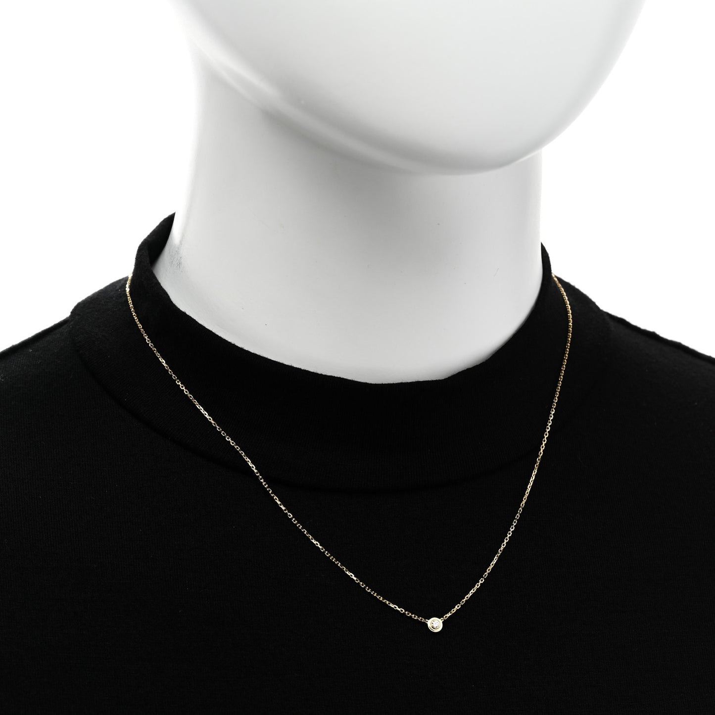 18K Yellow Gold Diamond XS D'Amour Pendant Necklace
