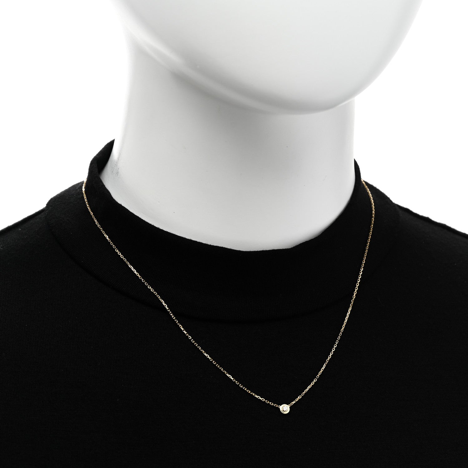 Cartier 18K Yellow Gold Diamond XS D'Amour Pendant Necklace 2 of 6