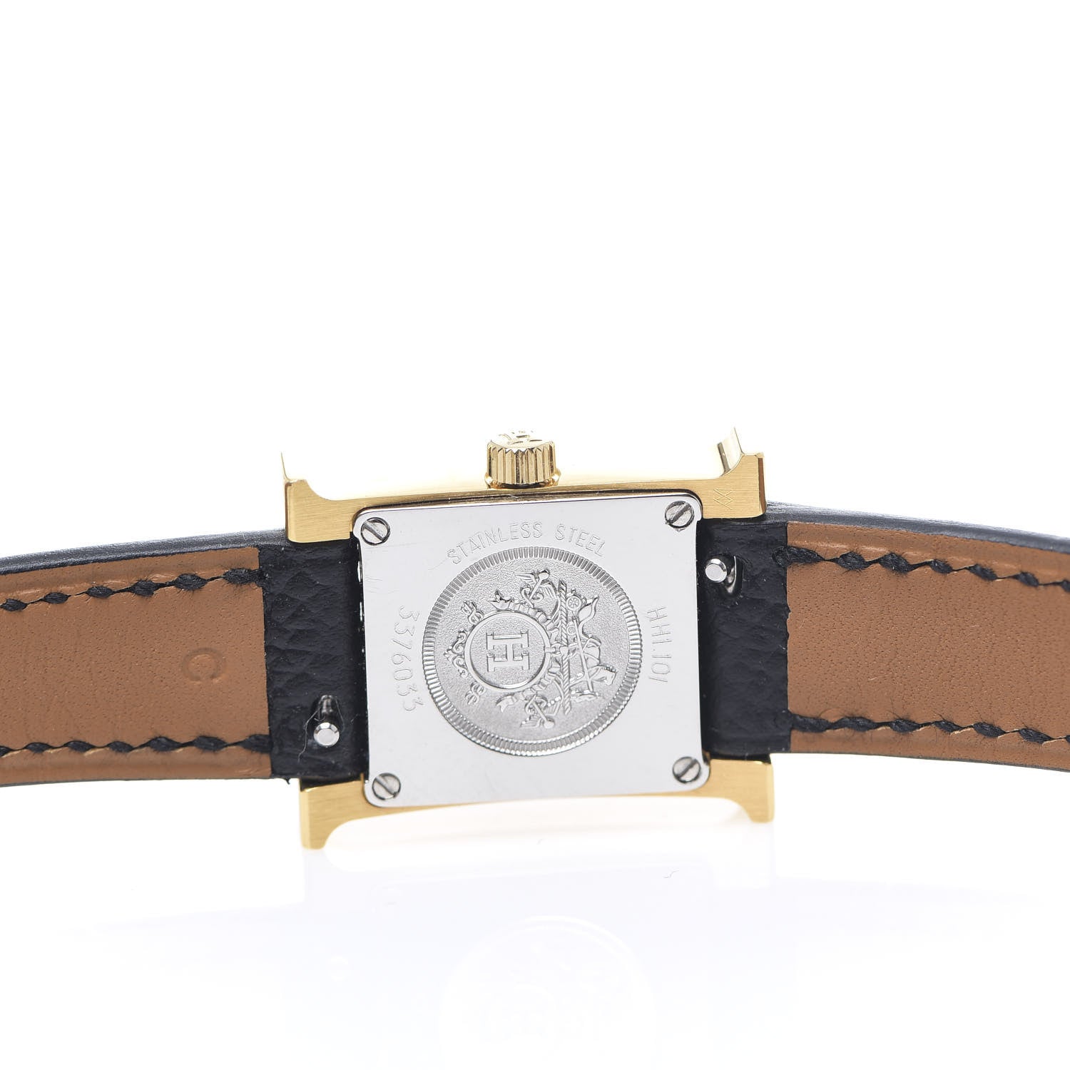 Hermes Stainless Steel Epsom 17.2mm Heure H Hour Quartz Watch Noir 4 of 8