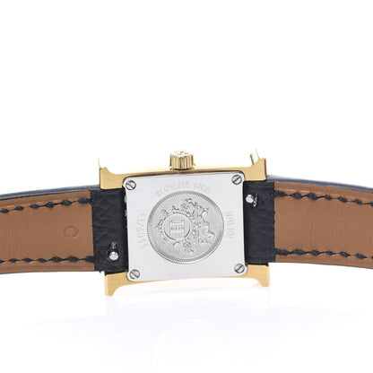 Hermes Stainless Steel Epsom 17.2mm Heure H Hour Quartz Watch Noir 4 of 8