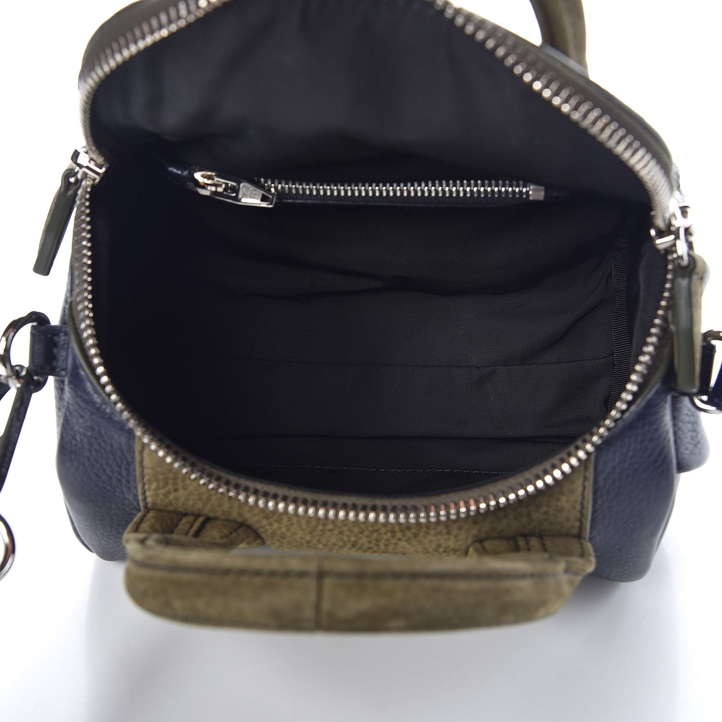 Nubuck Soft Pebbled Calfskin Mini Rockie Navy Green