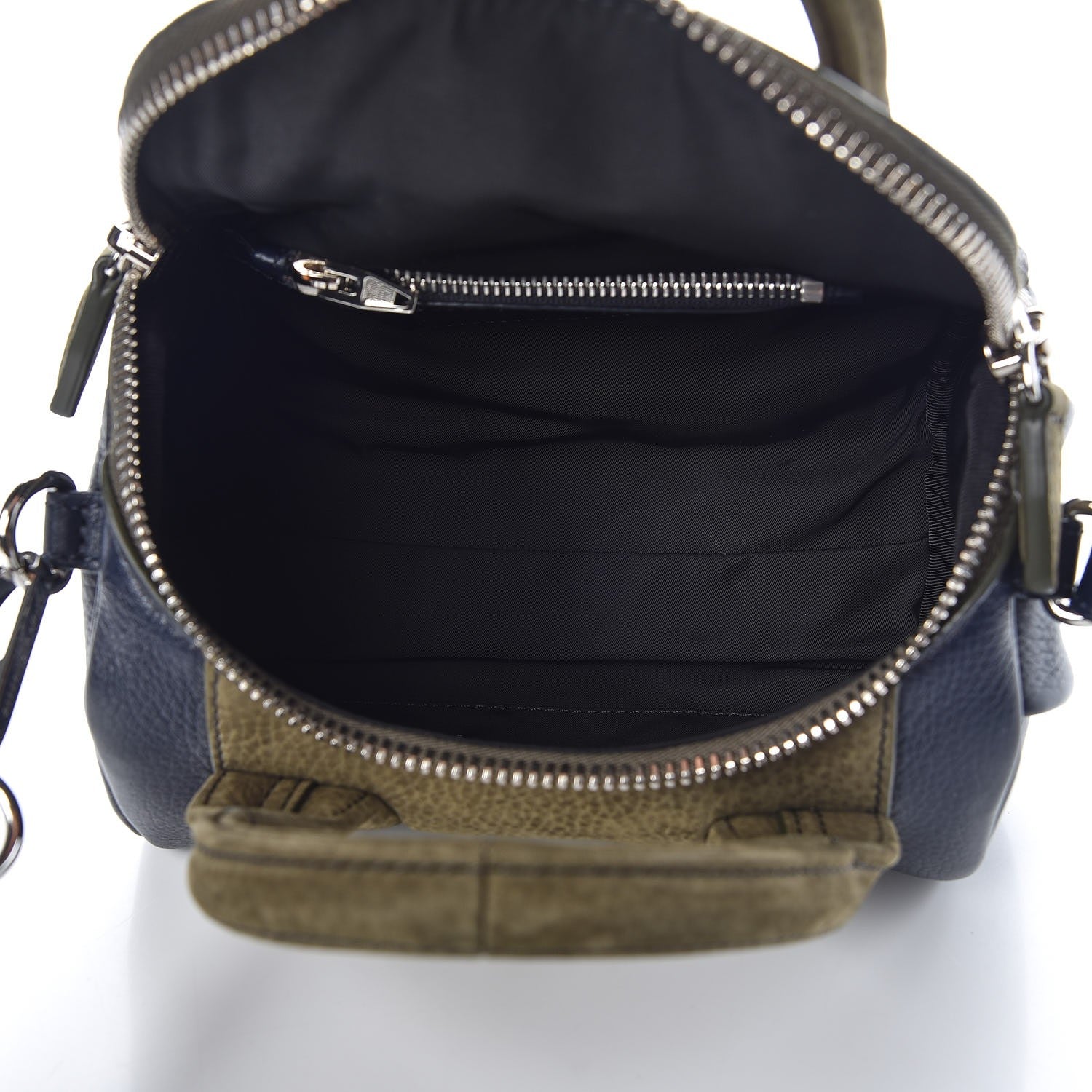 Alexander Wang Nubuck Soft Pebbled Calfskin Mini Rockie Navy Green 5 of 7