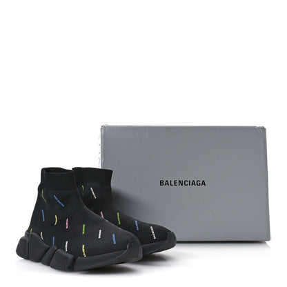 Balenciaga Technical 3D Recycled Knit Womens Speed 2.0 Sneakers 37 Black Multicolor 8 of 10