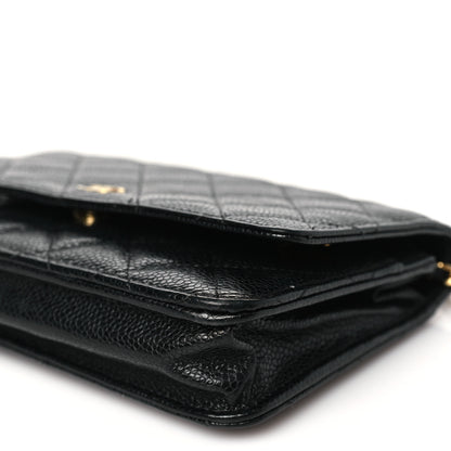 Chanel Caviar Quilted Wallet on Chain WOC Black 11 of 12