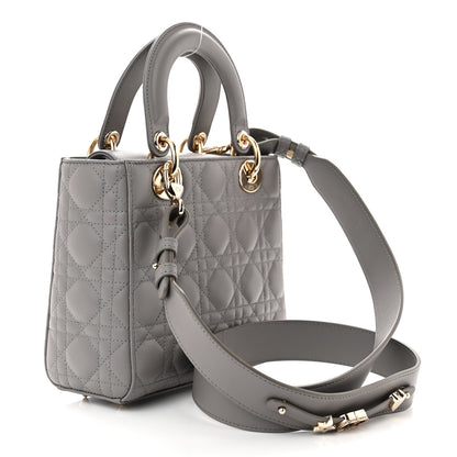 Christian Dior CHRISTIAN DIOR Lambskin Cannage Small My ABCDior Lady Dior Grey 2 of 9