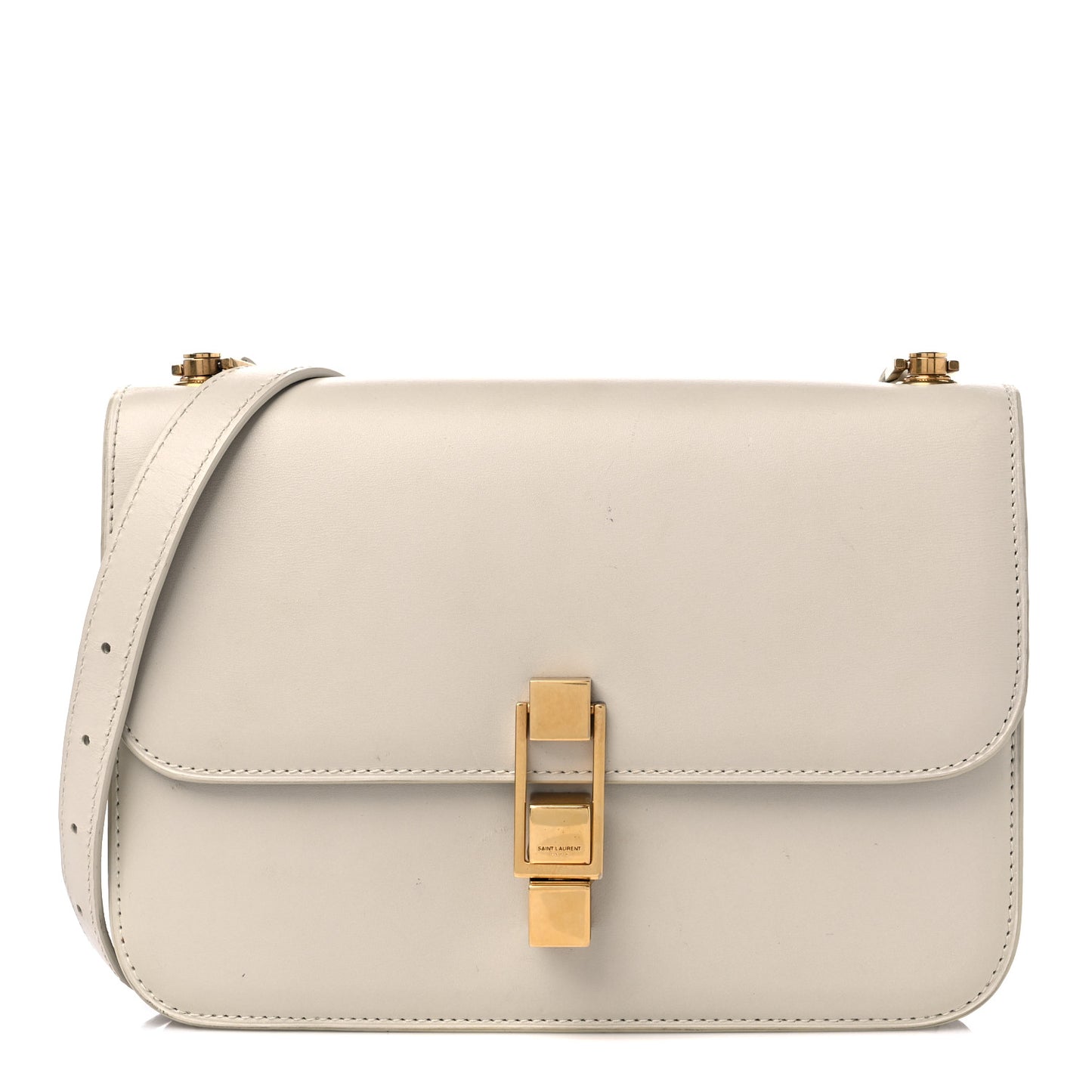 Smooth Calfskin Carre Satchel Crema Soft