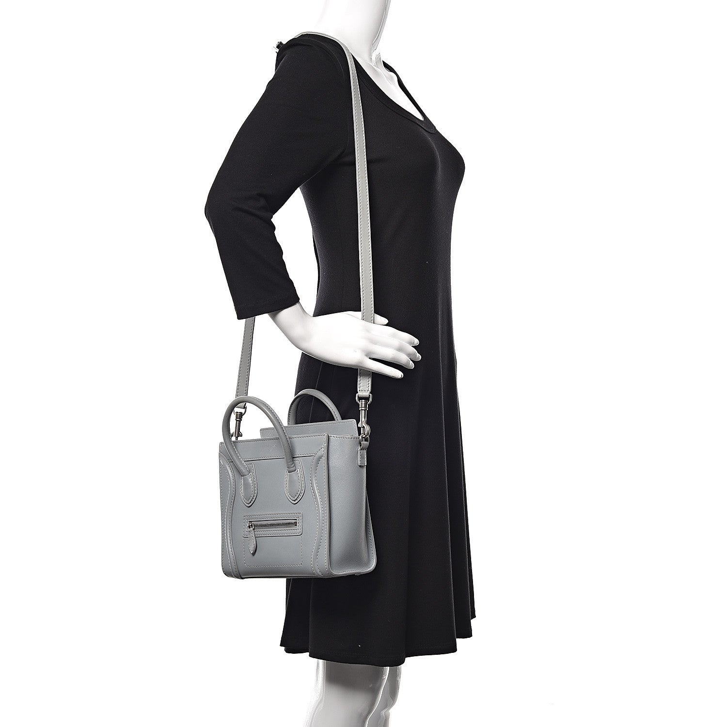 Celine Smooth Calfskin Nano Luggage Sky 2 of 25