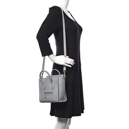 Celine Smooth Calfskin Nano Luggage Sky 2 of 25