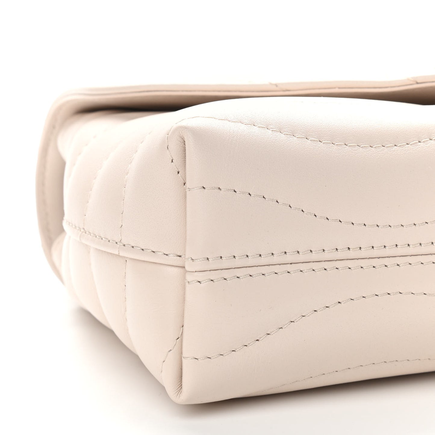 Calfskin LV New Wave Chain Bag Ivory