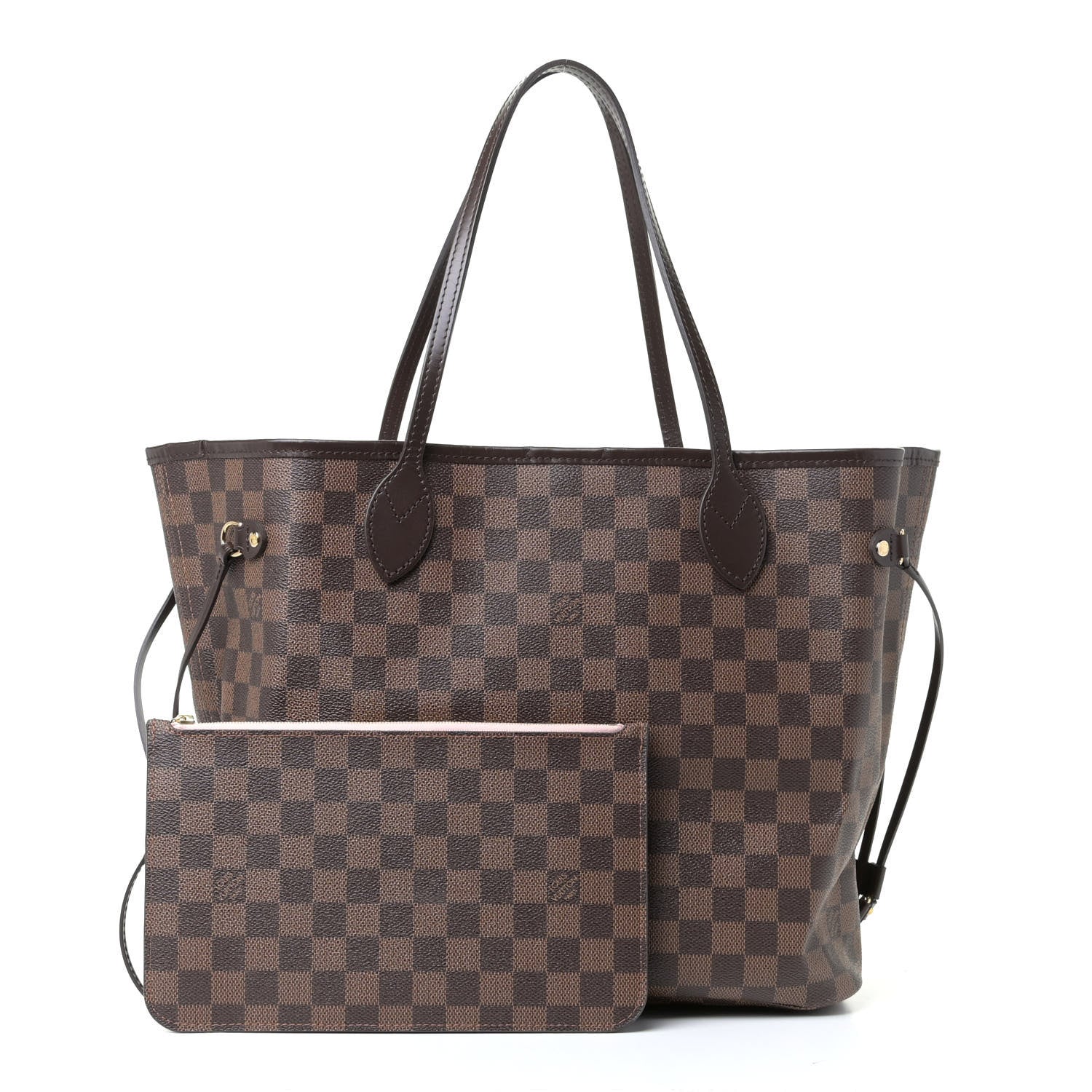 Louis Vuitton Damier Ebene Neo Neverfull MM Rose Ballerine 1 of 6