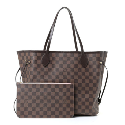 Louis Vuitton Damier Ebene Neo Neverfull MM Rose Ballerine 1 of 6