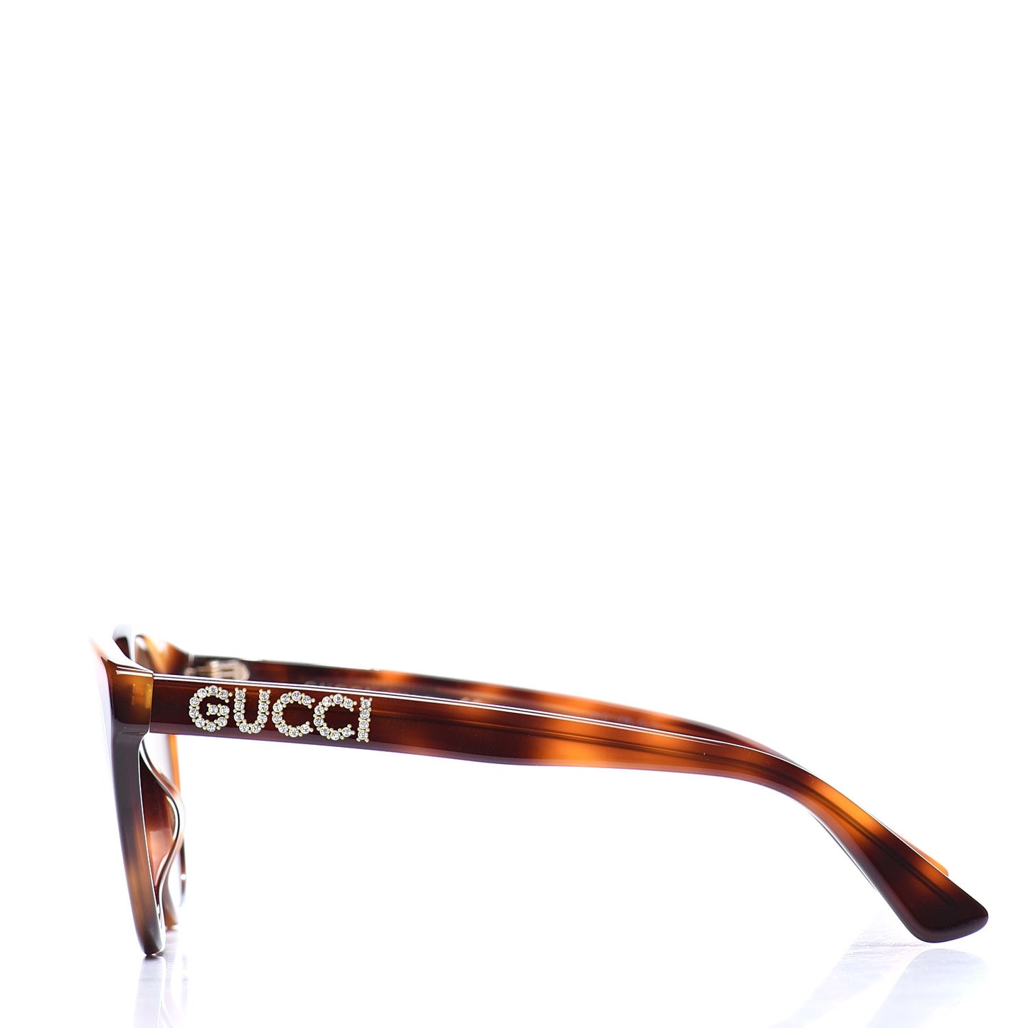 Round Frame Crystal Sunglasses GG 0419S Tortoise