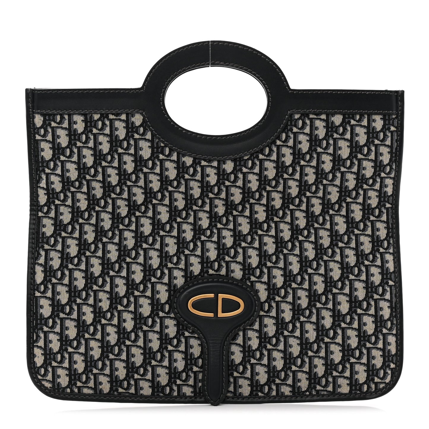 Oblique Fold Over Clutch Blue