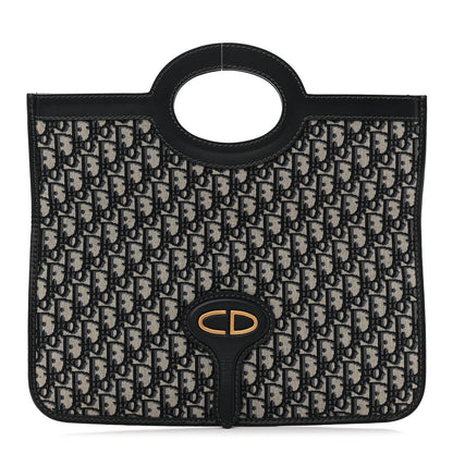 Christian Dior Oblique Fold Over Clutch Blue 1 of 11