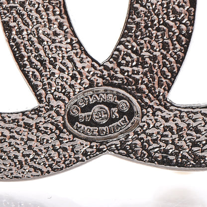 Chanel Pearl Crystal CC Mini Brooch Silver 4 of 4