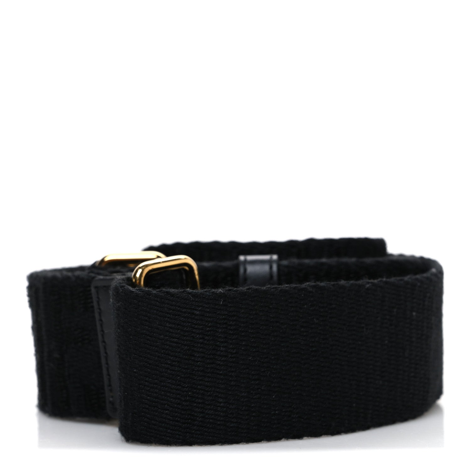 Fendi Jacquard Ribbon Vitello King FF Bi-Color Intreccio Adjustable Strap You Black 2 of 7