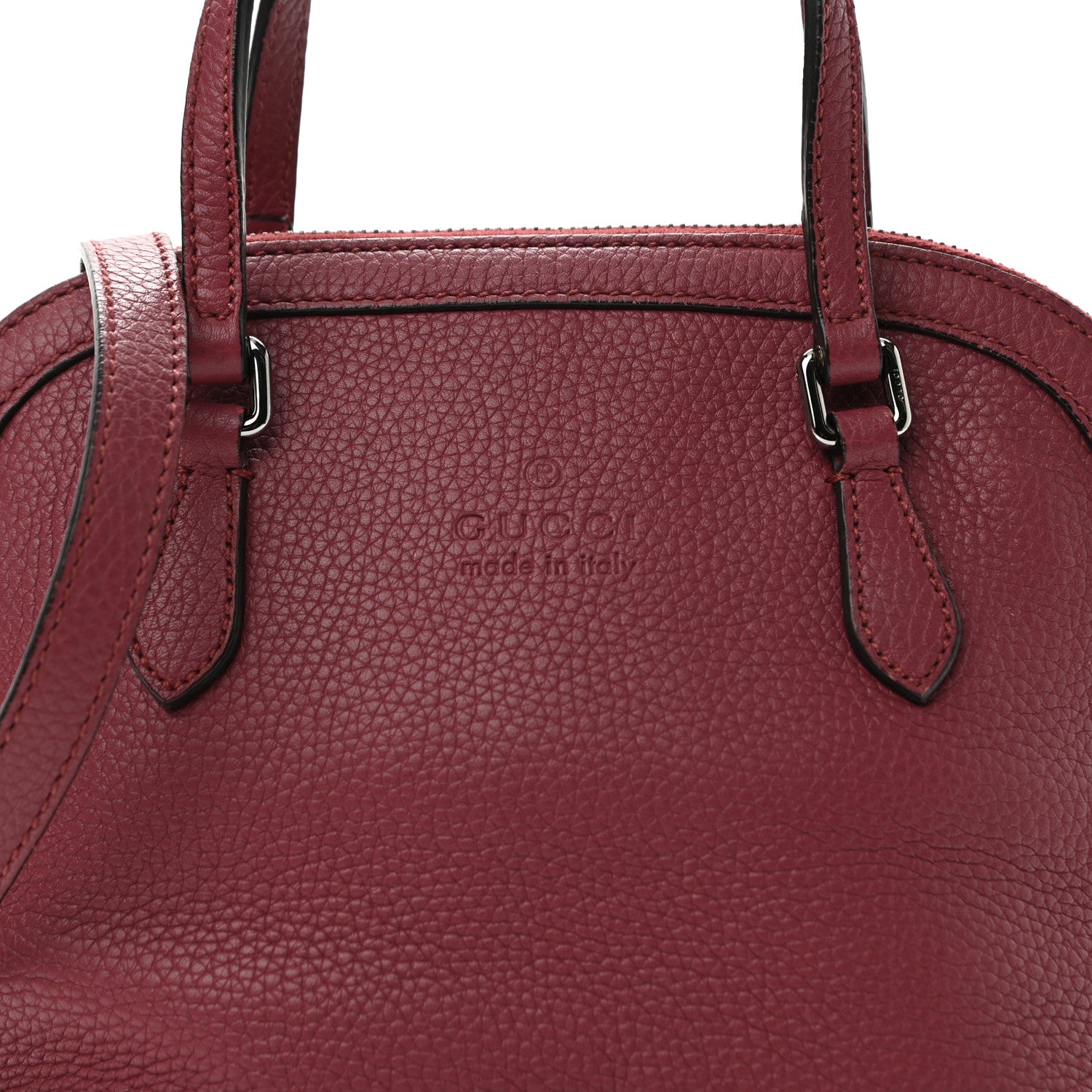 Gucci Calfskin Mini Dome Bag Burgundy 8 of 11