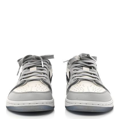 Christian Dior X NIKE AIR JORDAN Calfskin Mens Oblique Low Sneakers 39 Beige White 2 of 17